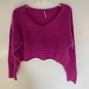 Free People Cashmere Crop Sweater